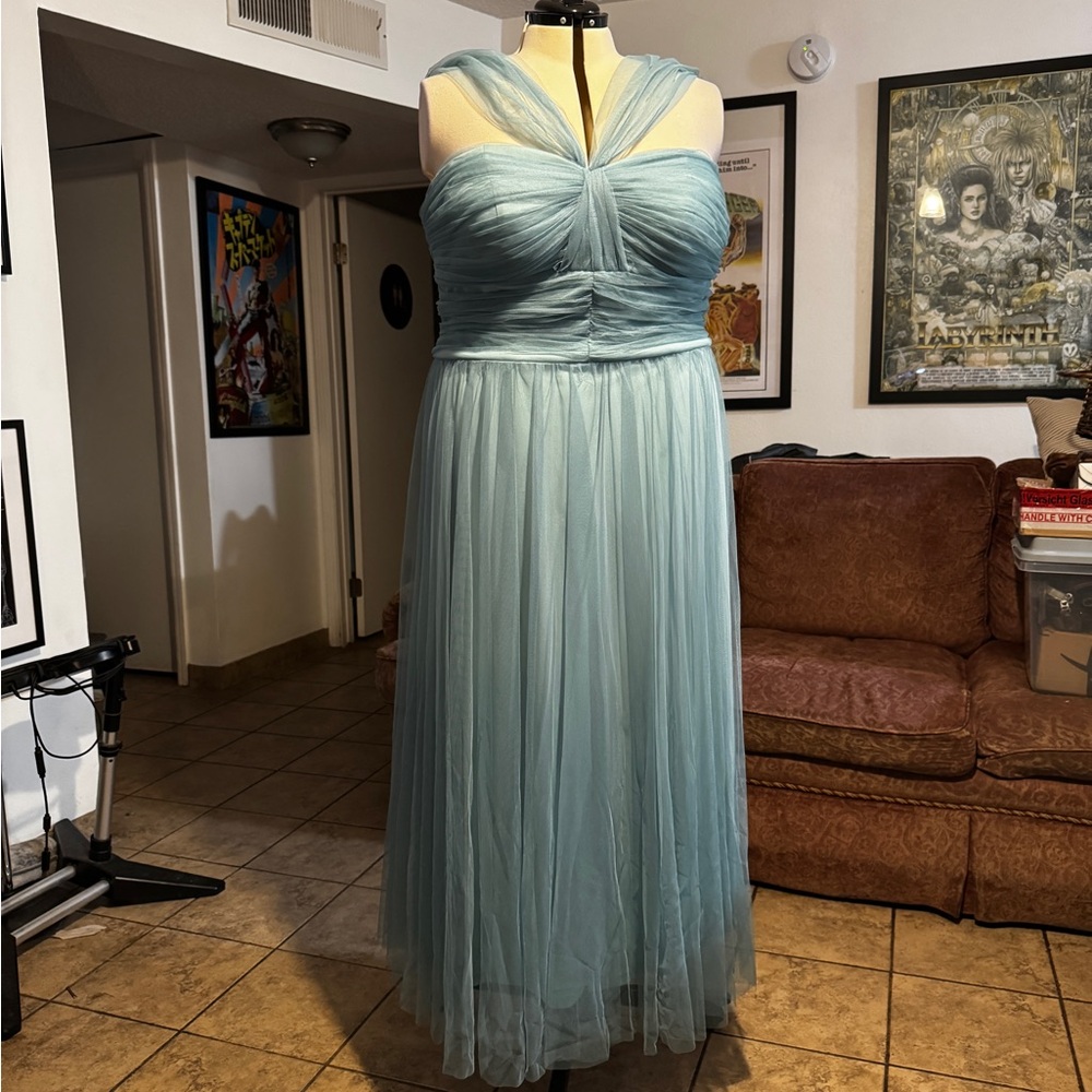 SHEIN Elegant Blue Prom Dress